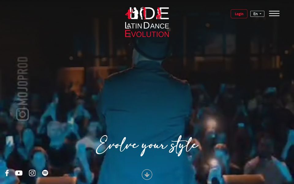 Latin Dance Evolution homepage