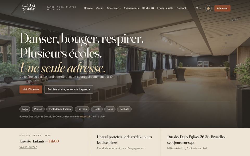 Studio 28 homepage